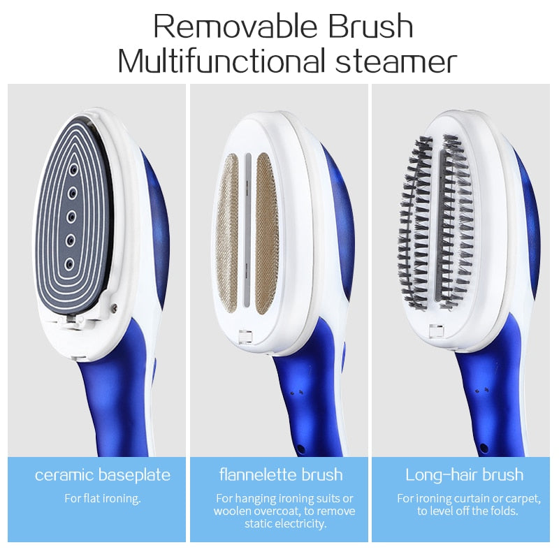 800w Handheld Garment Steamer Portable Home and Travel Fabric Steamer Fast Heat Up Removable Water Tank Steam Iron