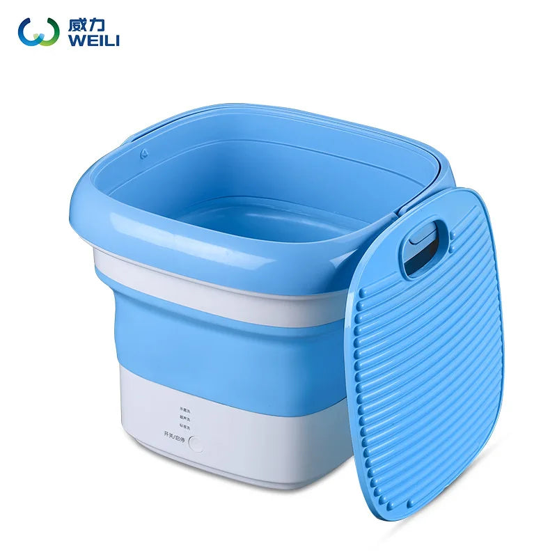Convenient Fold Portable Sterilizing Washing Machine Mini Plug-in Underwear Special Washer Washing Tool Travel Self-driving Use