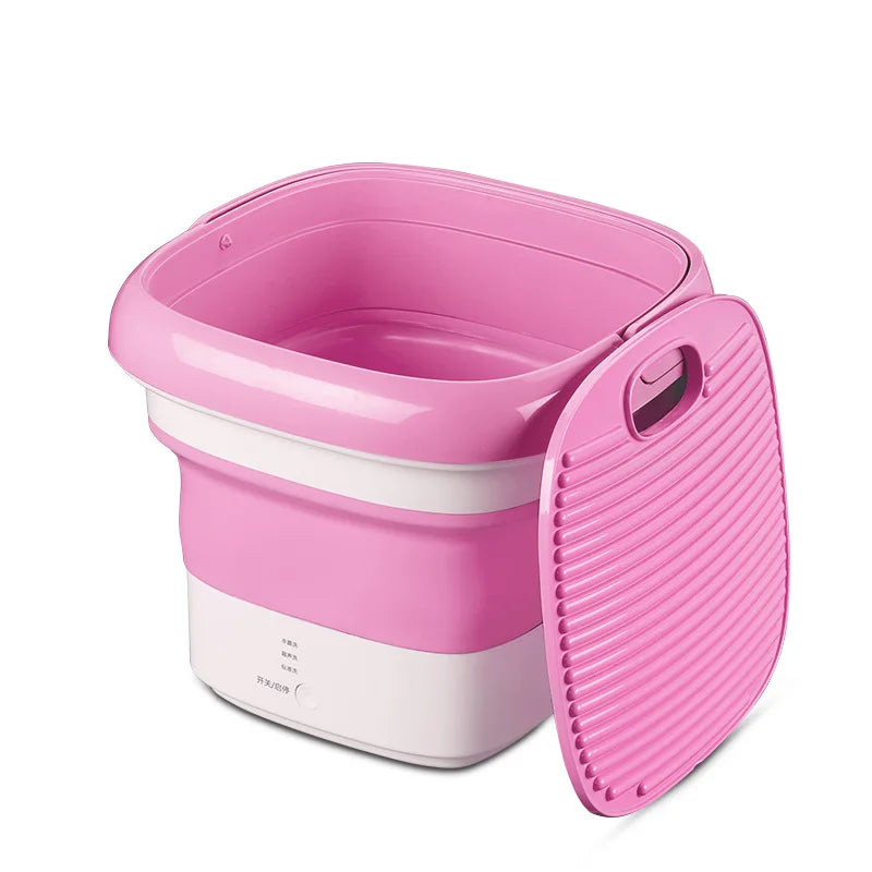 Convenient Fold Portable Sterilizing Washing Machine Mini Plug-in Underwear Special Washer Washing Tool Travel Self-driving Use